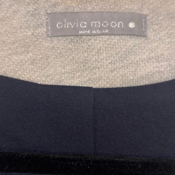 OLIVIA MOON Gray Open Jacket With Tie Cuffs - Picture 3 of 8